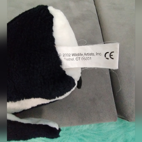 Black & white plush penguin by Wildlife Artist realistic - Picture 10 of 11